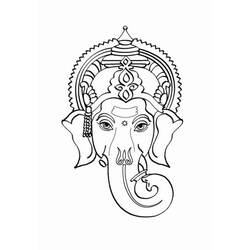 Dessin à colorier: Mythologie Hindou: Ganesh (Dieux et Déesses) #96920 - Coloriages à imprimer