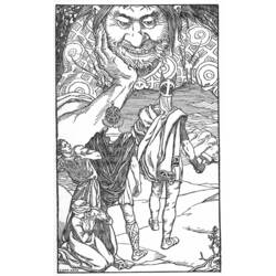 Dessin à colorier: Mythologie Nordique (Dieux et Déesses) #110447 - Coloriages à imprimer