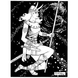 Dessin à colorier: Mythologie Nordique (Dieux et Déesses) #110715 - Coloriages à Imprimer Gratuits