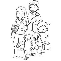 Dessin à colorier Famille (Famille et Amis) #189337, gratuit à imprimer