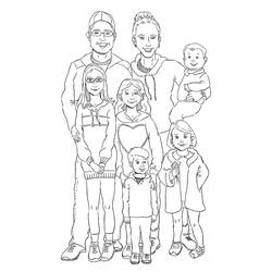 Dessin à colorier Famille (Famille et Amis) #189343, gratuit à imprimer