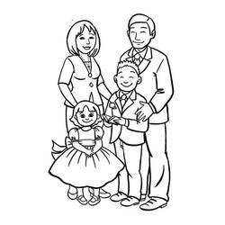 Joli coloriage Famille (Famille et Amis) #189365, prêt à imprimer