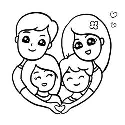 Coloriage imprimable Famille (Famille et Amis) #189370 à colorier gratuitement