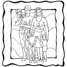 Dessin à colorier: Famille (Famille et Amis) #95153 - Coloriages à Imprimer Gratuits