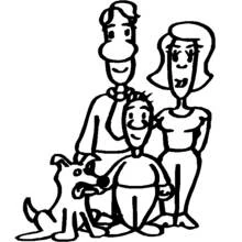 Dessin à colorier: Famille (Famille et Amis) #95181 - Coloriages à Imprimer Gratuits