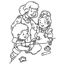 Dessin à colorier: Famille (Famille et Amis) #95207 - Coloriages à Imprimer Gratuits