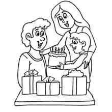 Dessin à colorier: Famille (Famille et Amis) #95349 - Coloriages à Imprimer Gratuits