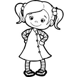 Coloriage Fillette (Famille et Amis) #191903 à imprimer et colorier