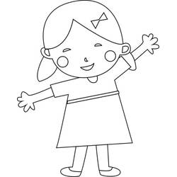 Coloriage Fillette (Famille et Amis) #191906 à imprimer et colorier