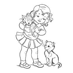 Coloriage Fillette (Famille et Amis) #191907 à imprimer et colorier