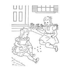 Coloriage Fillette (Famille et Amis) #191911 à imprimer et colorier