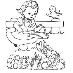 Coloriage Fillette (Famille et Amis) #191919 à imprimer et colorier