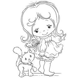 Coloriage Fillette (Famille et Amis) #191920 à imprimer et colorier