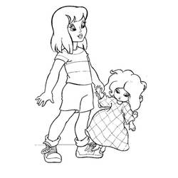 Coloriage Fillette (Famille et Amis) #191927 à imprimer et colorier