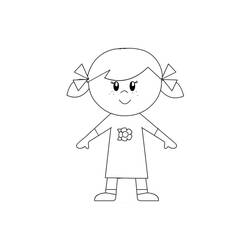 Coloriage Fillette (Famille et Amis) #191930 à imprimer et colorier