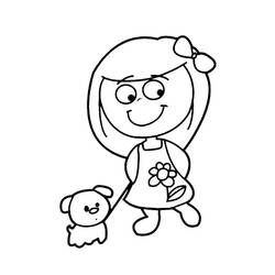 Coloriage Fillette (Famille et Amis) #191933 à imprimer et colorier