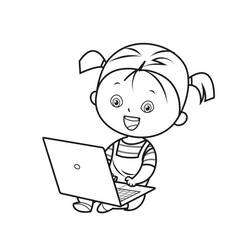 Coloriage Fillette (Famille et Amis) #191934 à imprimer et colorier