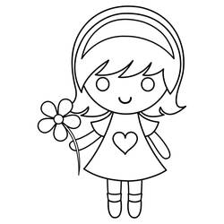 Coloriage Fillette (Famille et Amis) #191935 à imprimer et colorier