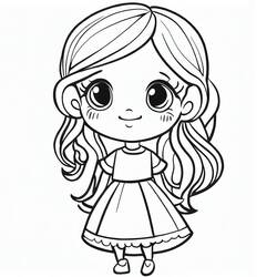 Coloriage Fillette (Famille et Amis) #191938 à imprimer et colorier