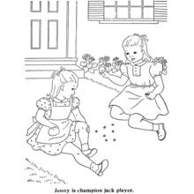 Coloriage Fillette (Famille et Amis) #96538 à imprimer et colorier