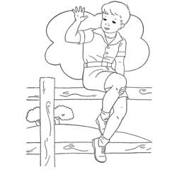 Coloriage gratuit Garçon (Famille et Amis) #97437 à colorier aux crayons