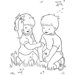 Illustration au trait Garçon (Famille et Amis) #97527 prête à colorier
