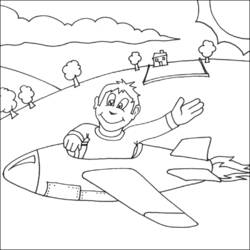 Illustration au trait Garçon (Famille et Amis) #97591 prête à colorier