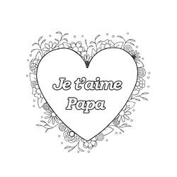 Dessins à colorier: Je t’aime papa - Coloriages à Imprimer Gratuits