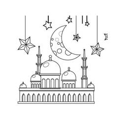 Dessins à colorier: Aïd al-Fitr (Eid al Fitr) - Coloriages à Imprimer Gratuits