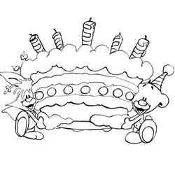 Dessin à colorier: Anniversaire (Fêtes et Célébrations) #57055 - Coloriages à Imprimer Gratuits