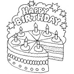 Dessin à colorier: Anniversaire (Fêtes et Célébrations) #57056 - Coloriages à Imprimer Gratuits