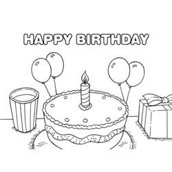 Dessin à colorier: Anniversaire (Fêtes et Célébrations) #57058 - Coloriages à Imprimer Gratuits