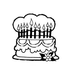 Dessin à colorier: Anniversaire (Fêtes et Célébrations) #57071 - Coloriages à Imprimer Gratuits