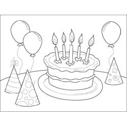 Dessin à colorier: Anniversaire (Fêtes et Célébrations) #57081 - Coloriages à Imprimer Gratuits