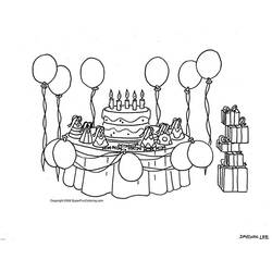 Dessin à colorier: Anniversaire (Fêtes et Célébrations) #57093 - Coloriages à Imprimer Gratuits