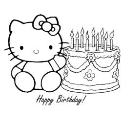 Dessin à colorier: Anniversaire (Fêtes et Célébrations) #57101 - Coloriages à Imprimer Gratuits