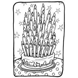 Dessin à colorier: Anniversaire (Fêtes et Célébrations) #57148 - Coloriages à Imprimer Gratuits
