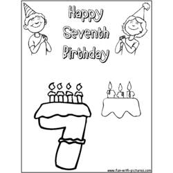 Dessin à colorier: Anniversaire (Fêtes et Célébrations) #57229 - Coloriages à Imprimer Gratuits