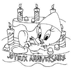 Dessin à colorier: Anniversaire (Fêtes et Célébrations) #57321 - Coloriages à Imprimer Gratuits