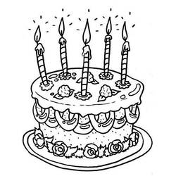 Dessin à colorier: Anniversaire (Fêtes et Célébrations) #57345 - Coloriages à Imprimer Gratuits
