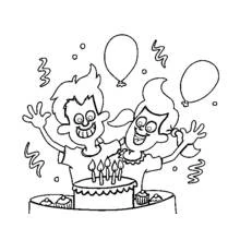 Coloriage Anniversaire (Fêtes et Célébrations) #57412 à imprimer et colorier