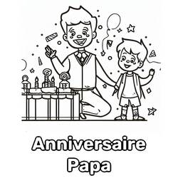 Dessins à colorier: Anniversaire Papa - Coloriages à Imprimer Gratuits
