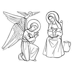 Dessins à colorier: Annonciation - Coloriages à Imprimer Gratuits