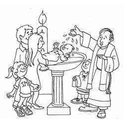 Dessin à colorier: Bapteme (Fêtes et Célébrations) #210715 - Coloriages à Imprimer Gratuits