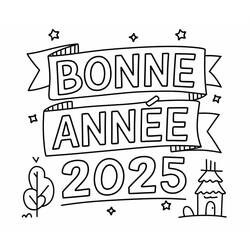 Joli coloriage Bonne Année (Fêtes et Célébrations) #216589, prêt à imprimer