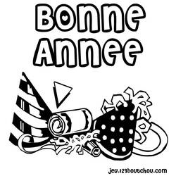 Dessin à colorier: Bonne Année (Fêtes et Célébrations) #60766 - Coloriages à Imprimer Gratuits