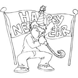 Dessin à colorier: Bonne Année (Fêtes et Célébrations) #60785 - Coloriages à Imprimer Gratuits