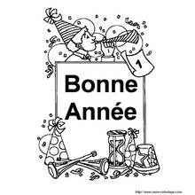 Dessin à colorier: Bonne Année (Fêtes et Célébrations) #60795 - Coloriages à Imprimer Gratuits