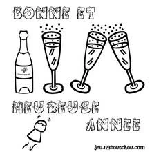 Dessin à colorier: Bonne Année (Fêtes et Célébrations) #60819 - Coloriages à Imprimer Gratuits