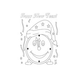 Dessin à colorier: Bonne Année (Fêtes et Célébrations) #60842 - Coloriages à Imprimer Gratuits